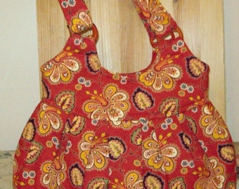 Floral cotton handbag  purse