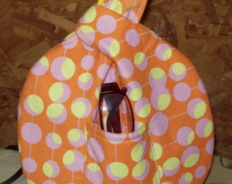 japanese knot bag Amy Butler martini tangerine wristlet