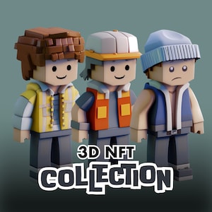 Aangepaste 3D NFT-kunstcollectie, 3D-personage, 3D-modellering, 3D-model, verzamelobject, NFT-model, NFT-kunstcollectie gemaakt en weergegeven met blender