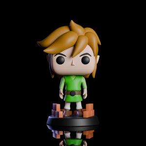 Link von Zelda Charaktere 3D STL Datei für 3D Drucker, Action Figur, 3D Modell Druck Geschenk, Funko Pop, Spielzeug, Hobby, Basteln, fertig zum Drucken