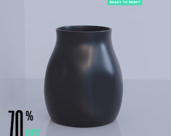 The Aesthetic Vase STL 3D Print File, Digital Download for 3D Printing, Home Decor Vase for Flowers and Plants