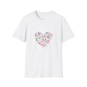 Colorful Heart Thank You T-Shirt | Multilingual Unisex Soft Tee, Many Languages Thank You Shirt, Vibrant Design, Casual Top image 2