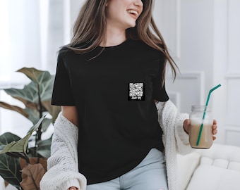 Custom QR Code Shirt for Business Owner, Personalized Logo T-Shirt, Entrepreneur Gift, Small Business Owner Shirt