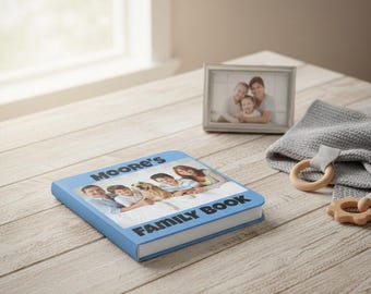 Personalized Family Photo Board Book, Custom Baby Keepsake Album, First Year Memory Book, Toddler Gift, Infant Photo Book, Baby Shower Gift