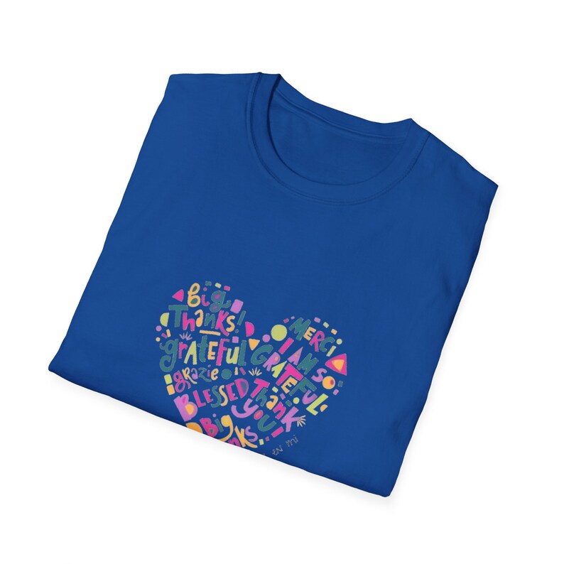 Colorful Heart Thank You T-Shirt | Multilingual Unisex Soft Tee, Many Languages Thank You Shirt, Vibrant Design, Casual Top image 10