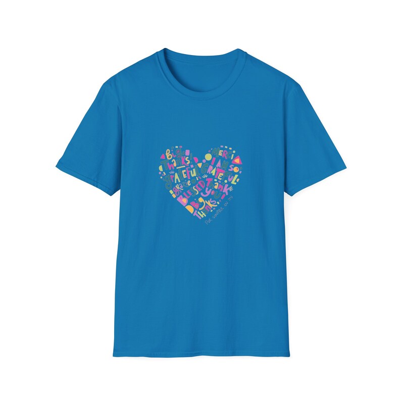Colorful Heart Thank You T-Shirt | Multilingual Unisex Soft Tee, Many Languages Thank You Shirt, Vibrant Design, Casual Top image 8