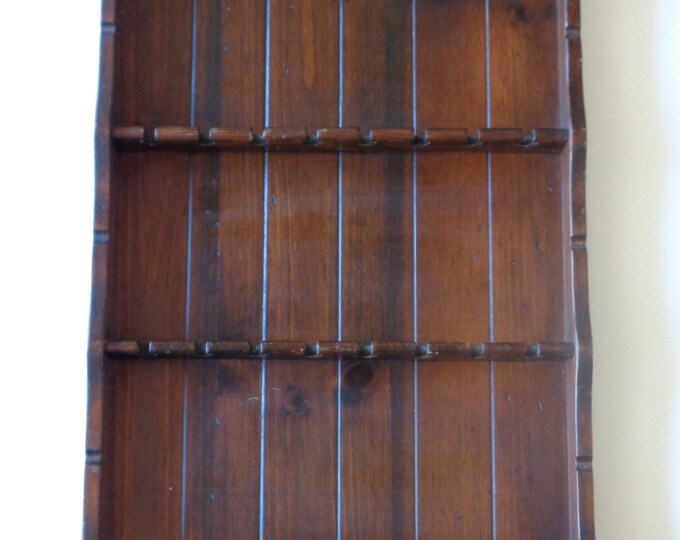 Vintage 32 Count Wood Souvenir Spoon Holder Spoon Display Etsy
