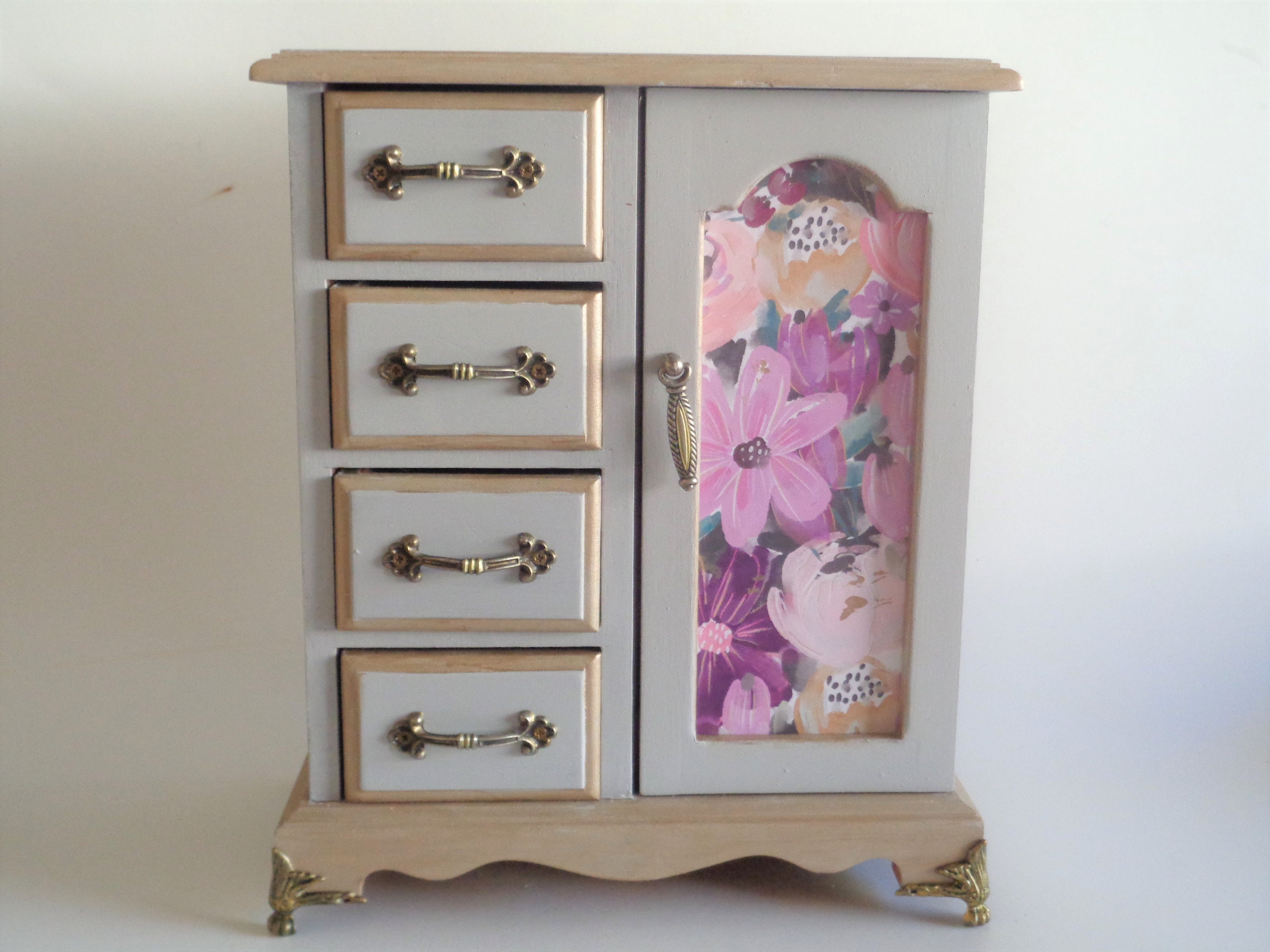 Hand Painted Vintage Jewelry Box Etsy