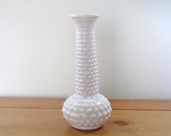 E O Brody Hobnail Milk Glass Vase