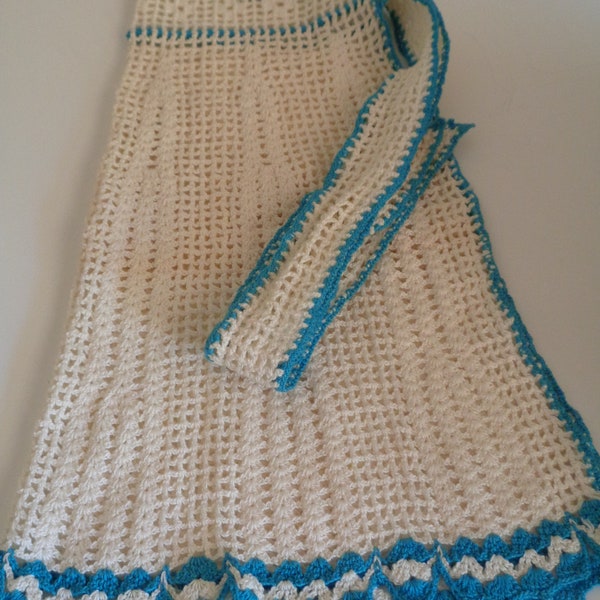 Vintage Handmade Crochet Half Apron