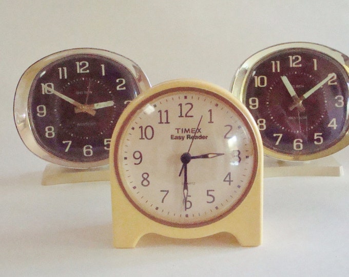 Vintage Clock Alarm Wind up Big Ben Westclox Timex Easy Reader Etsy