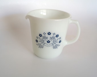 Vintage Pyrex Summer Impressions Blue Flower Creamer