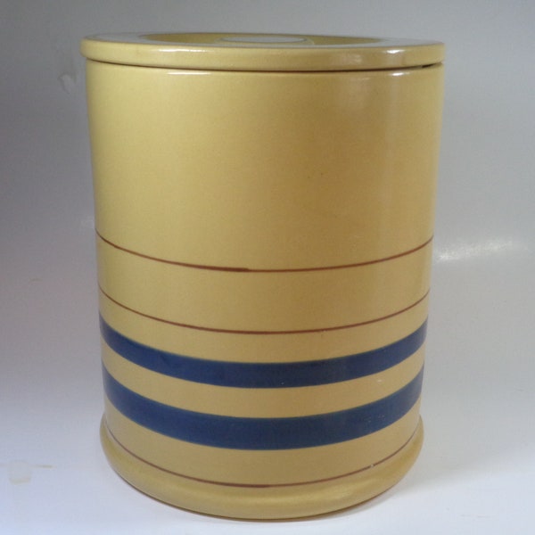 Over and Back Yellow Ware Canisters Etsy