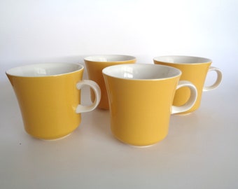 Yellow Ceramic Guild Esperanto H897 Vintage Cups Set of 4