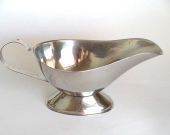 Mid Century Modern  Stainless Steel Gravy Boat