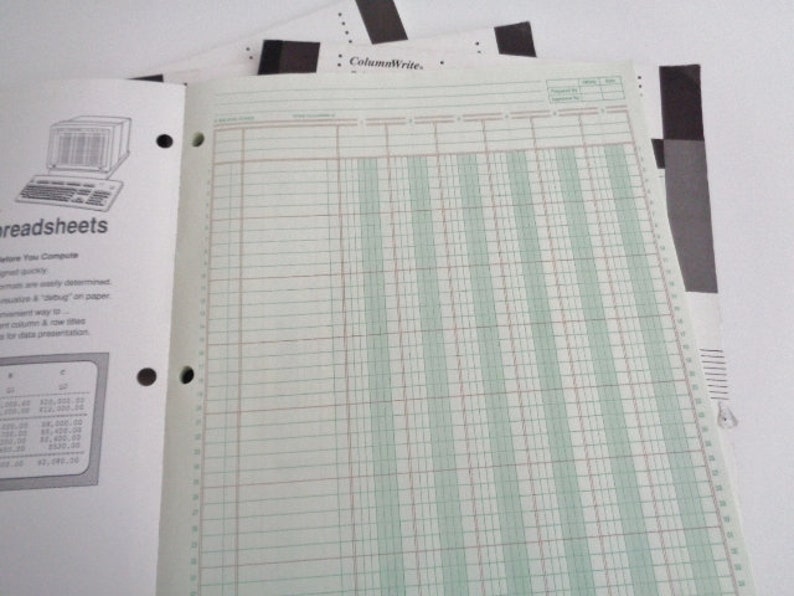 Columnar Pad 6 Column Wilson Jones 1993 Etsy