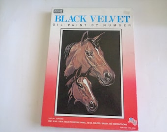 Vintage Craft House Black Velvet Oil Paint By Number