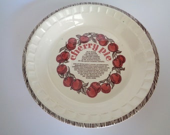 Cherry Pie  Recipe Plate USA