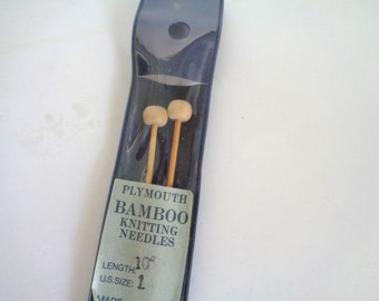 Plymouth Bamboo Knitting Needles Size 1 Length 10 inches