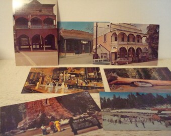 Set of 7 Vintage Postcards from California