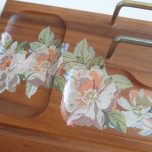 Vintage Wood Floral Dresser Valet image 3