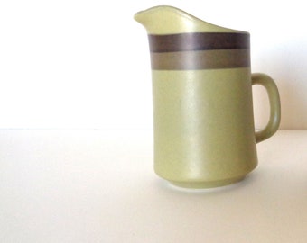 Vintage Arrowstone Creamer Apache Gold Made in Japan Avocado Green and Brown