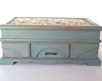 Vintage Painted Music Jewelry Box