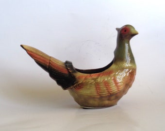 Vintage Ceramic Pheasant Planter