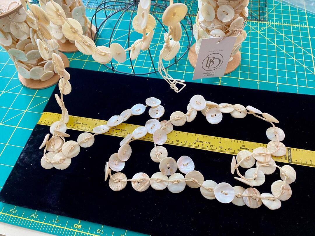 Button Garland by Ballard Designs / Neutral Shell Button Decor ...