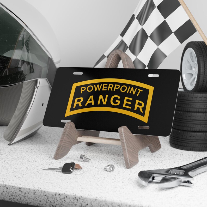 Powerpoint Ranger Vanity Plate Funny Army Gift Army S3 Gift Army S-3 ...