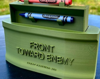 STL FILE - Claymore Crayon Holder - 3D Printed Desk Ornament - STL File - Digital Download