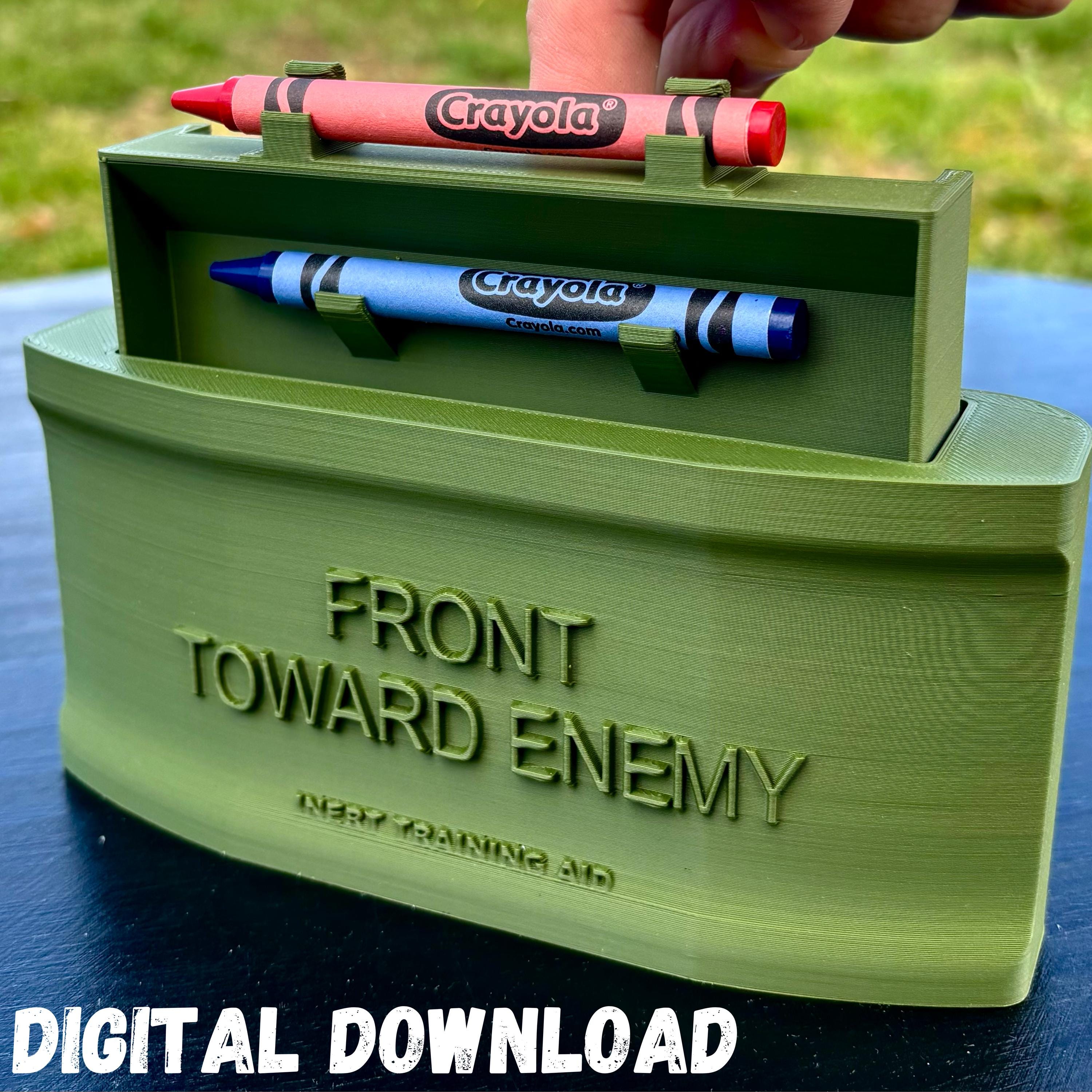 STL FILE - Claymore Crayon Holder - 3D Printed Desk Ornament - STL