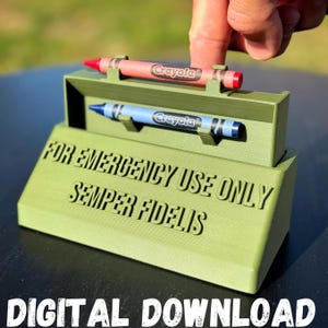 STL FILE - Crayon Holder - 3D Printed Desk Ornament - STL File - Digital Download