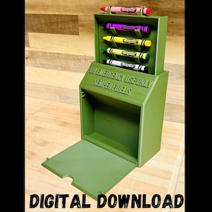 STL FILE - Crayon Holder - Extra Large - 3D Printed Desk Ornament - STL File - Digital Download