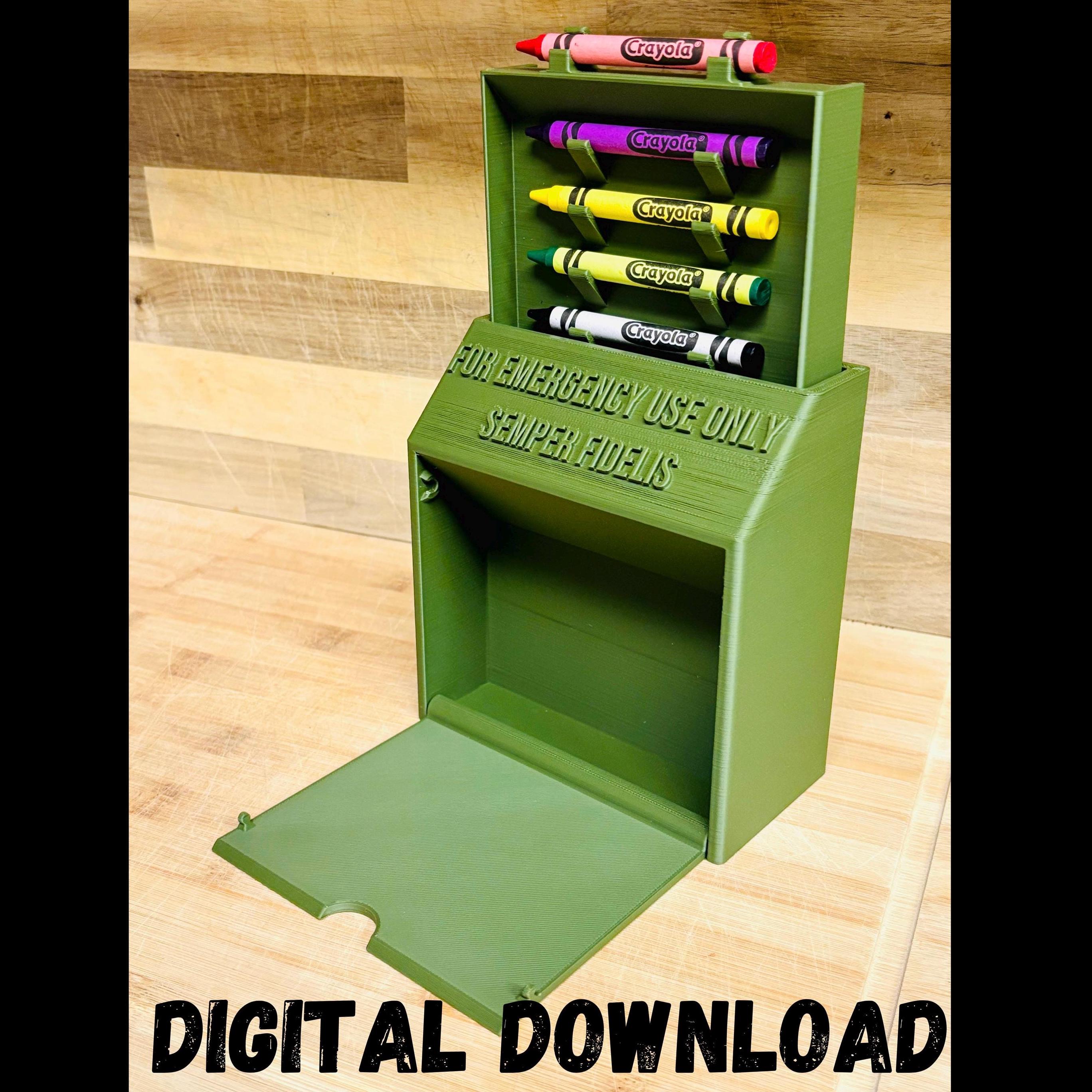 STL FILE - Crayon Holder - Extra Large - 3D Printed Desk Ornament - STL File - Digital Download