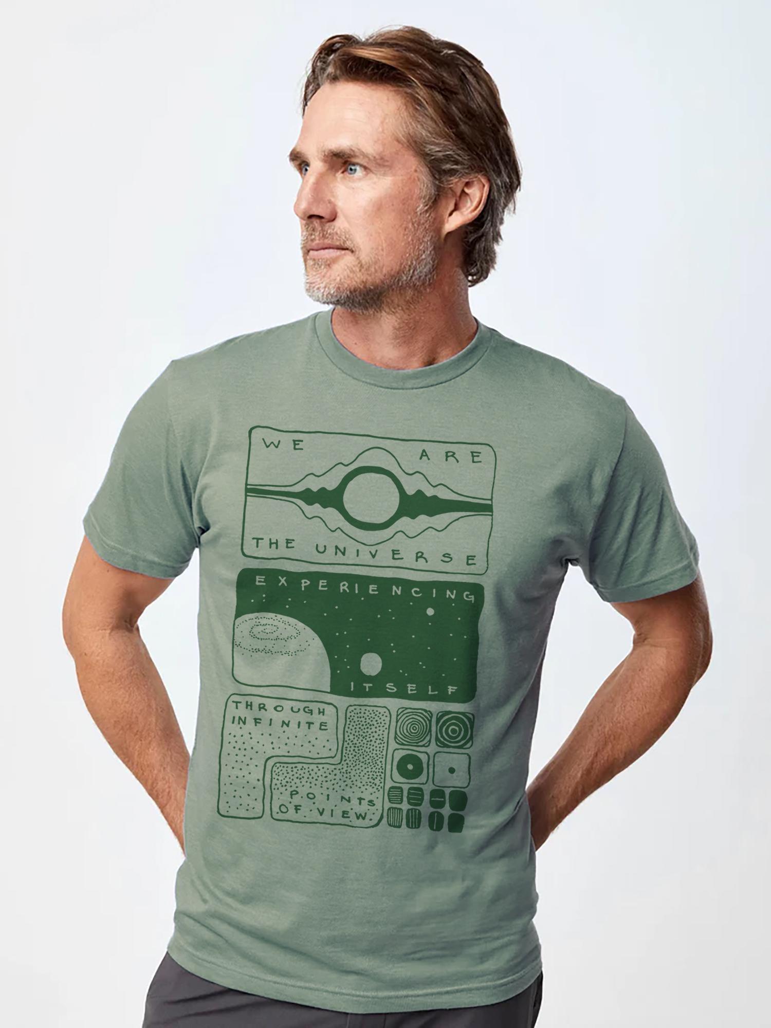 Universe Experiencing Itself T-shirt: Cosmic Metaphysical Design