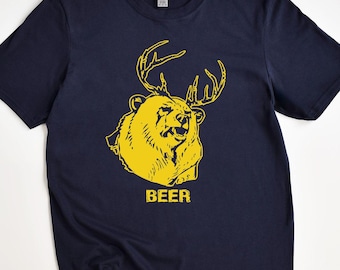 Beer, Bear, Deer Graphic Shirt, Funny Animal, Beer Lover, Dad, Father, Hunting Enthusiast, Wild Game Hunter Gift, It&#39;s Always Sunny T-Shirt