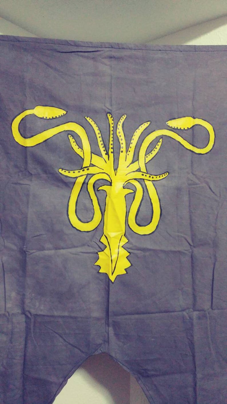 Greyjoy Game Of Thrones Banner Flag Swallow Tail 50 Off Sale Etsy