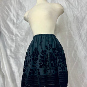 Black Velvet Burn Out Skirt Size Small image 2