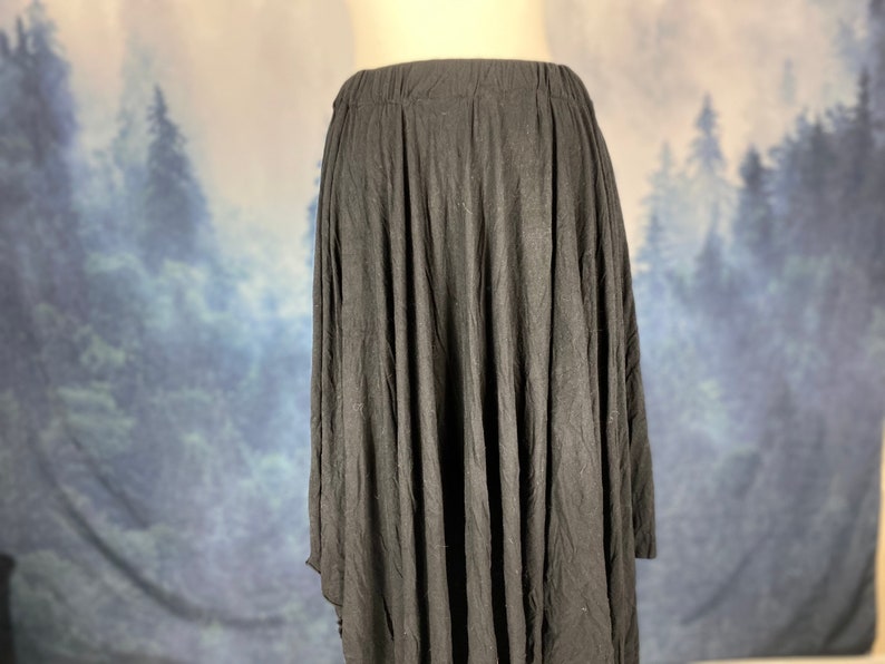 Black Knit Cotton Full Skirt Size medium to large 28 to 40 inch wide