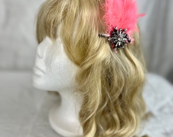 Pink Rhinestone Hair Clip