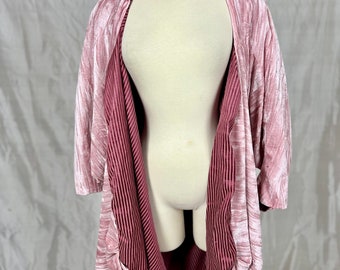 Pink Velvet Cocoon Coat 20s Costume Piece