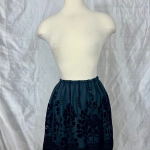 Black Velvet Burn Out Skirt Size Small image 3