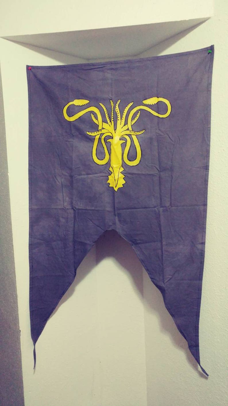 Greyjoy Game Of Thrones Banner Flag Swallow Tail 50 Off Sale Etsy