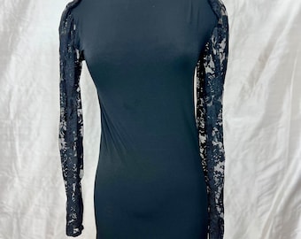 Black Lace Sleeve Dress Size Small