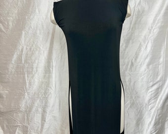 Black Knit Slit Dress Size Small