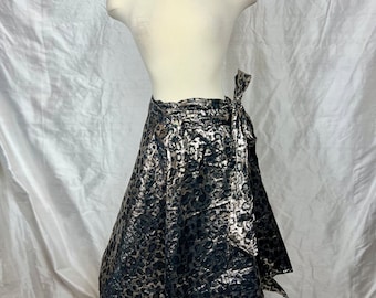 Black & Gold Leopard Print Skirt Size Small To Large