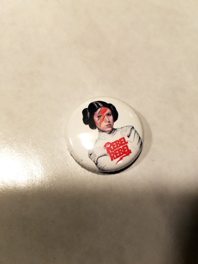 Rebel Rebel Princess Leia 1 inch Button image 2