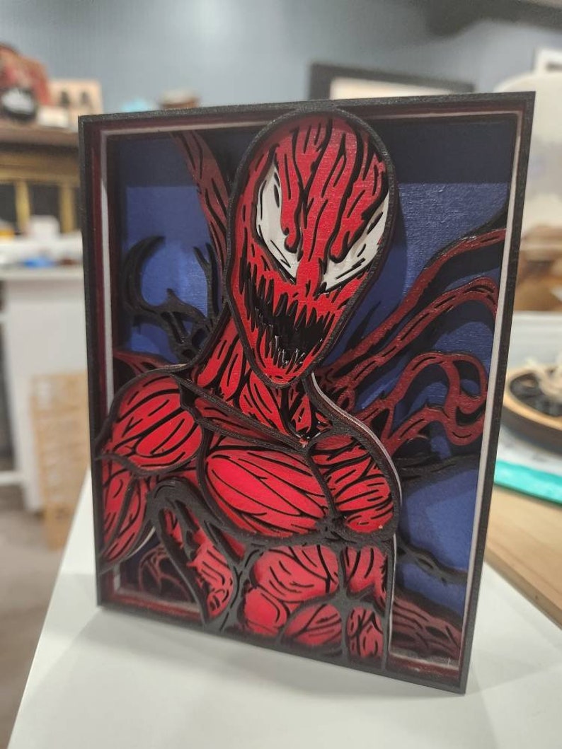 3-D Layered Carnage Wooden Wall Art image 2