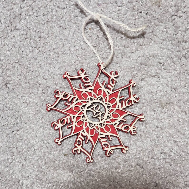 2020 Fuck Flake Wooden Xmas Ornament